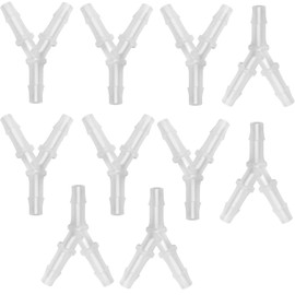 Aquarium Hose Connector, Pack of 10 Y Shaped Hose Connector Fish Tank Air Hose Adapter Fish Tank Air Pump Connector Air Pump Accessories Aquarium Hose Connector