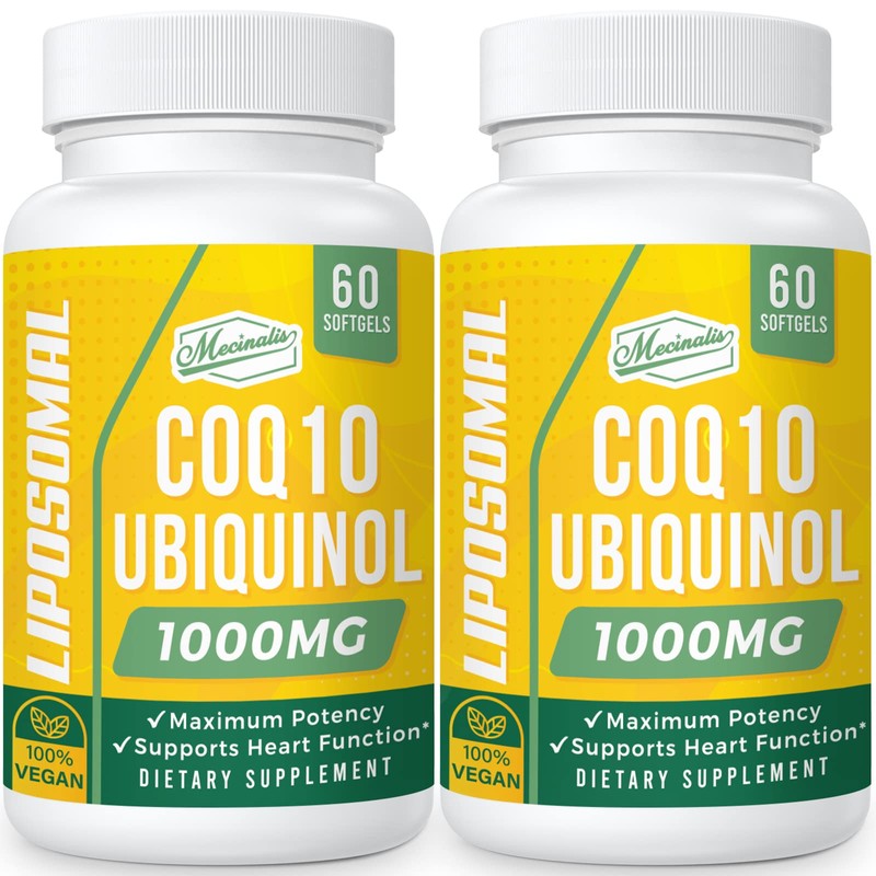 1000mg Liposomal CoQ10 Softgels Better Absorption CoQ10 Ubiquinol Supplement Heart