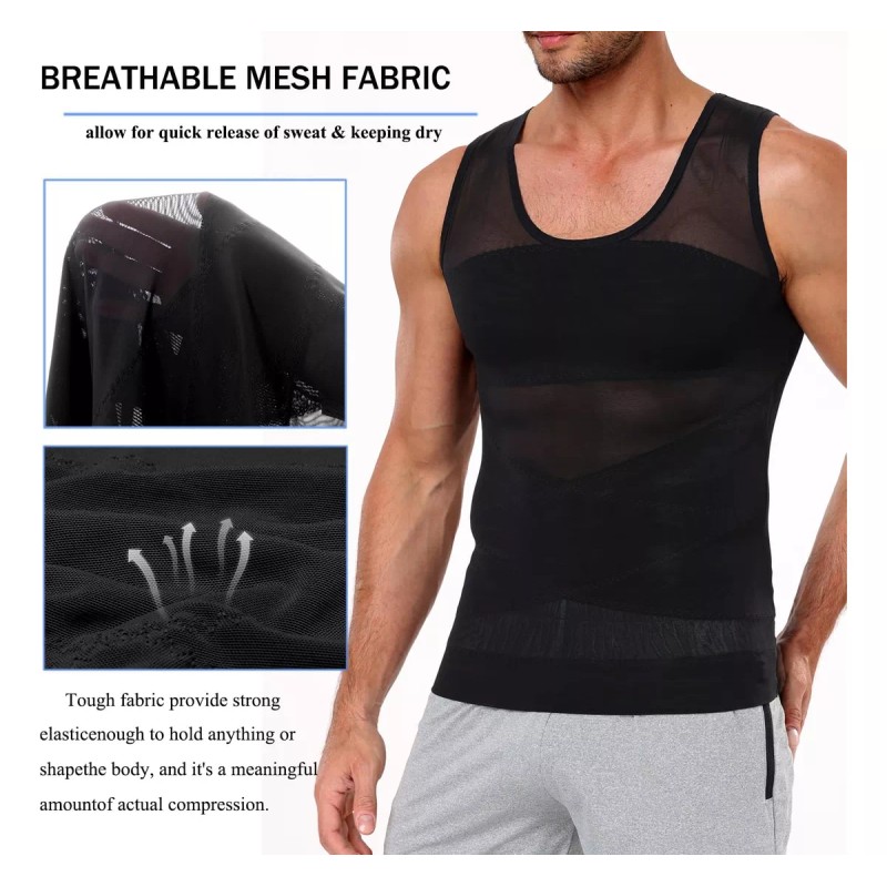 Nuoyatiyu Camisa De Compresión Para Hombre Para Moldeador De Cuerpo,