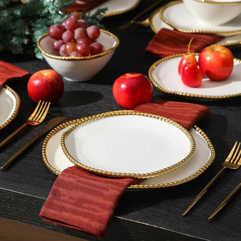 Christian Siriano Akoya Porcelain Dinnerware Set, 12-Piece - Dish Set