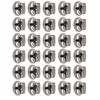 30pcs Metal Cord Lock End Toggle Double Hole Spring Stopper