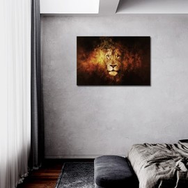 Lion Head Portrait Wall Art Painting Pictures Print On Canvas Animal The Picture for Home Modern Decoration