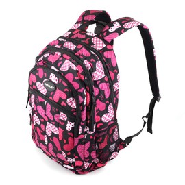 Parquet Novelty Backpacks -Travel Backpack For Outdoors,Luggage,Laptops -Sports Bookbag- Lightweight and Upgraded, Hearts, (Pink)