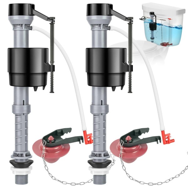 Houpeoro Universal Toilet Flusher Replacement Kit, Toilet Fill Valve and