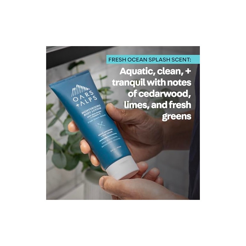 Oars Alps Moisturizing Mens Body Lotion Naturally Derived Skin Care