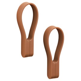 Zone Denmark Loop Towel Clips, Towel Hanger, Magnetic Towel Clips, Clips for Towels and Tea Towels, Set of 2, Terracotta
