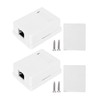 2Pcs CAT6 Surface Mount Box RJ45 8P8C Network Socket Single
