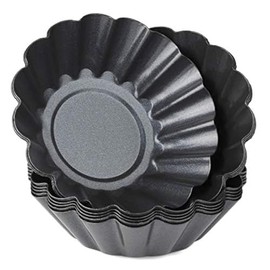 Egg Tart Mold Set of 12 Carbon Steel Upgrade Bigger Size Muffin Mold Tin Pan Baking Tool