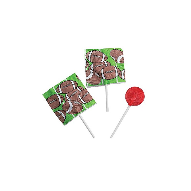 Football Theme Suckers (55 Individually wrapped lollipops) Fruit Flavors