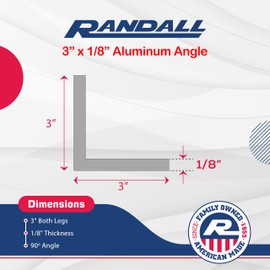 Aluminum Angle (3" Wide x 1/8" Thick) 4 FT Long
