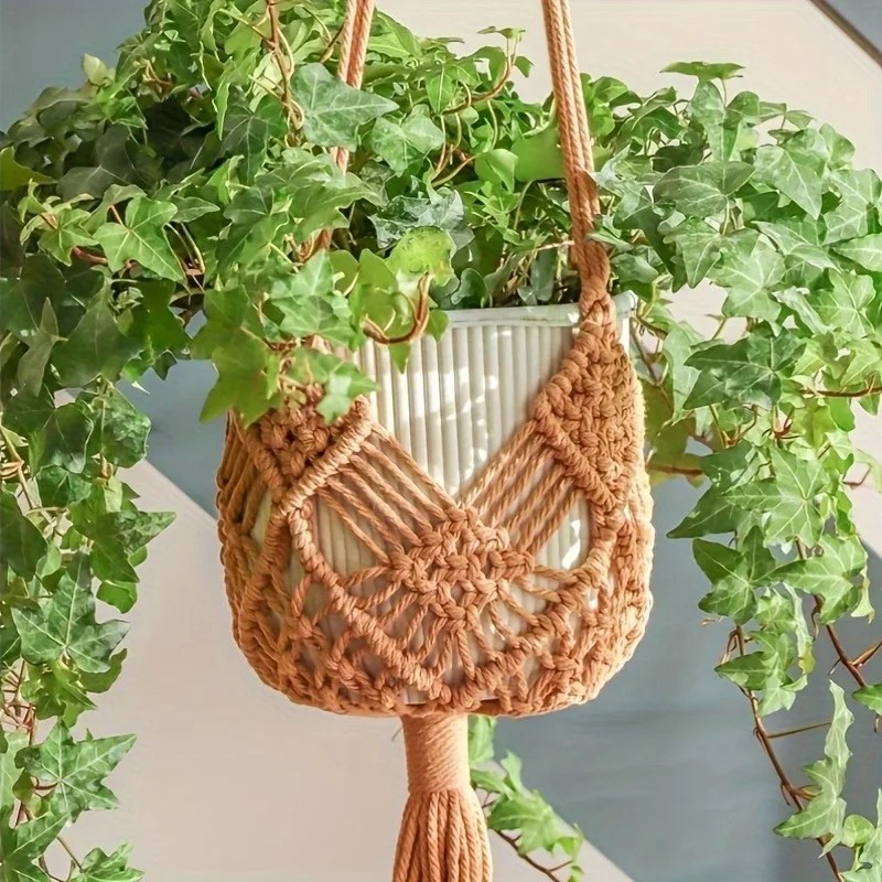 Outdoor Plant Hanger Macrame – Boho Macrame Plant Hanger For