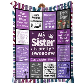 Sister Blanket Sister Birthday Gifts Flannel Throw Blanket 50x60 Inch Gifts for Friends