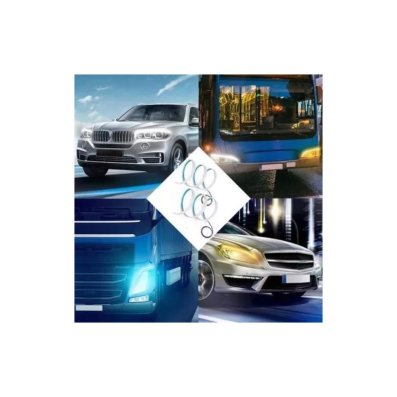 PUNKZZ Par Tira Led Drl 60cm Azul Hielo Direccional Secuencial