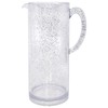 Lillian Collection Silver Glittery Acrylic Pitcher - 60 Oz, Clear,