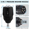 Bestgle Pressue Washer Nozzle, 5-in-1 Quick Changeover Power Washer Tips,