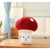 Hynbasea 3D Creative Plush Pillows Mushroom Cute Surprised Mushrooms Throw