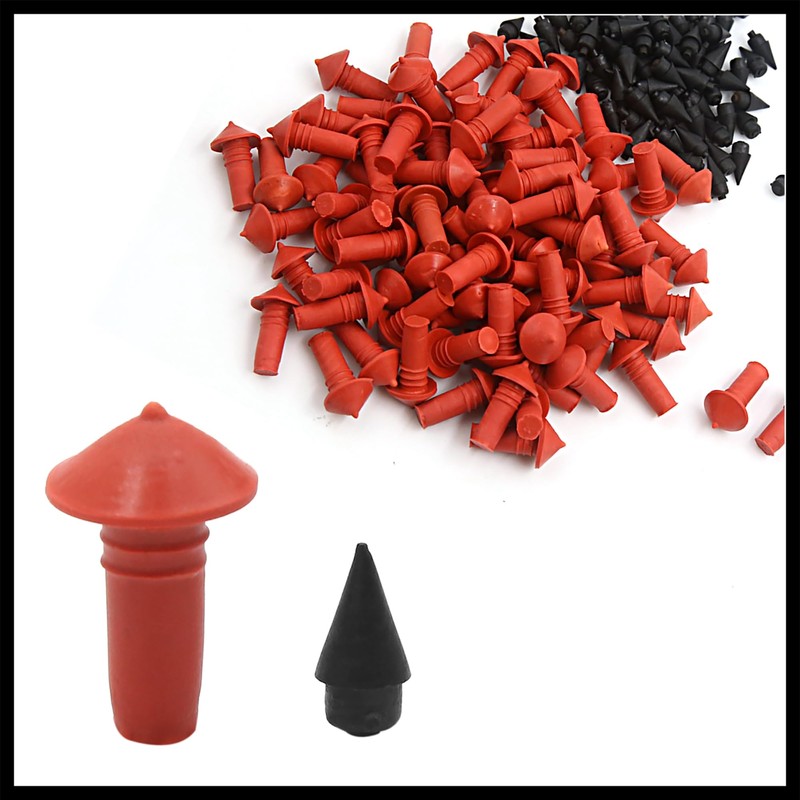 Hihaha 170Pcs Car Mushroom Shaped Tire Repair Insert Plugs Red