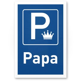 DankeDir! Parkplatz Papa - Kunststoff Schild 30 x 20 cm - Vatertag Geschenk Papa Handwerker Auto Geburtstagsgeschenk - Vater Geburtstag Geschenkidee Vatertagsgeschenk Weihnachten Heimwerker
