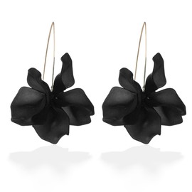 Women's Elegant Drop Statement Tassel Earrings Rose Petals Earrings Dangle Flowers Earrings Jewellery Accessories