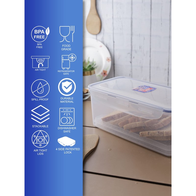 LOCK & LOCK Airtight Rectangular Food Storage Container with Drain