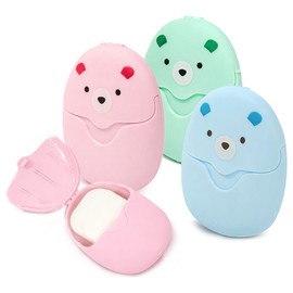 Pick 101 Portable Paper Soap, 50 Sheets, 3-Piece Set, Travel Soap, Disposable Face Wash Soap, 3 Pieces, 15g / 픽101 휴대용 종이비누 50매입 3종세트 여행용 비누 일회용 세안비누, 3개, 15g
