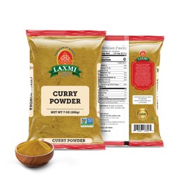 Laxmi Curry Powder 200gm (7oz) | Curry powder seasoning with a blend of spices | Non-GMO Product | For cooking and seasoning | Saves you time and energy