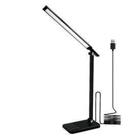 LED Desk Lamp Dimmable Table Lamp with USB Charging Port,5 Lighting Modes,7 Brightness,Sensitive Control, 30/60 min Auto Timer,Night light,Foldable Portable Desk Light for Home Office Bedroom Reading