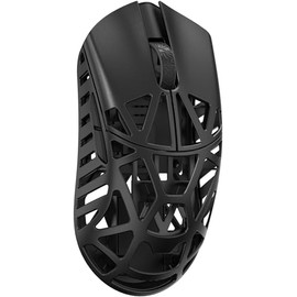 WLMOUSE Beast X Mini Pro Ultra-Light 34g Magnesium Gaming Mouse, PAW3950 HS Sensor, 8K Polling Rate, 30000 DPI,OM & TTC Switches, Customizable Side Panels.(Black(OM Switch-Side Slits))