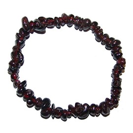 Garnet Almandine Splitter Bracelet 20cm on Elastic Band, Stone, without stone