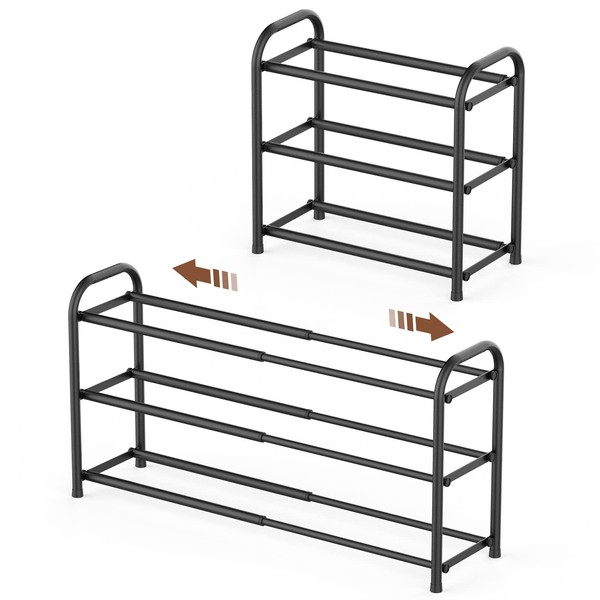 Gonfoam Gonfoam 3-Tier Expandable Shoe Rack,Adjustable Shoe Shelf Storage Organizer