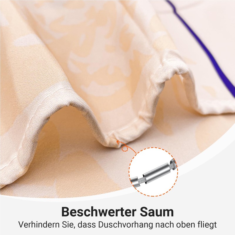 Lerores Shower Curtain 180 x 200 cm
