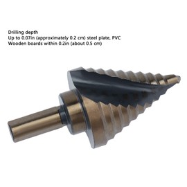 Broca Escalonada en Espiral, Brocas Escalonadas de 10 Tamaños Juego de Brocas Escalonadas Ranuradas de Acero de Alta Expansor de Agujeros para Madera y Metal