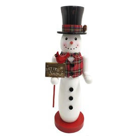 Santa's Workshop 14" Snowman Nutcracker, White