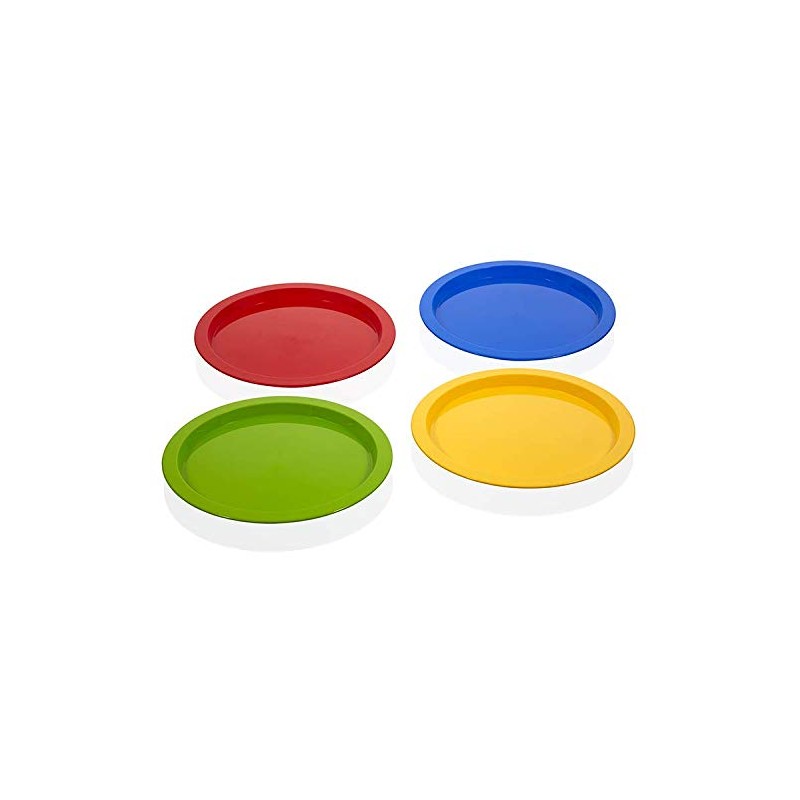 Arrow Home Products , 4-Pack Round Plates (4 Pack), Assorted