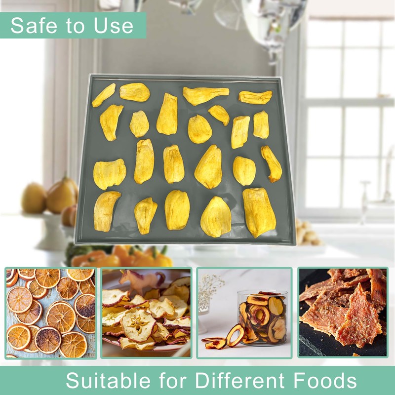 6PCS Silicone Dehydrator Sheets - Nonstick fruit leather trays for