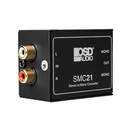 OSD Audio SMC21 Stereo to Mono Converter – Gold-Plated RCA Connections and 1:1 Ratio Audio Transformer