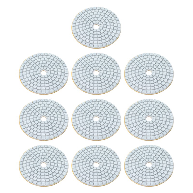 10Pcs 3in Diamond Wet Polishing Pad Soft Grinding Discs Polisher