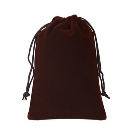 GELIMY 10PCS Soft Coloful Velvet Pouches Bag Jewellery Packing Drawstring Wedding Party Gift 5 Sizes (BROWN 9x12cm)