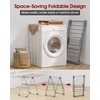 Sakugi Clothes Drying Rack, Foldable 2-Level with 55.5" Adjustable Wings