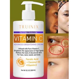TRUINIX Vitamin C Body Lotion Skin Brightening Cream, 300ml [USA Stock 🇺🇸]