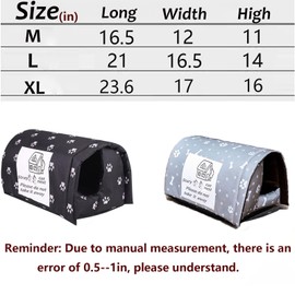 Cat House for Outdoor Cats in Winter, Thickened Weatherproof Foldable, Houses for Feral Cats Stray Cats Shelter Home Keep Warm Outdoor Indoor Garden (X Large, Grey)