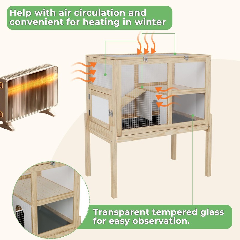 Timechee Guinea Pig Cages for 2, Small Animals Rabbit Cages