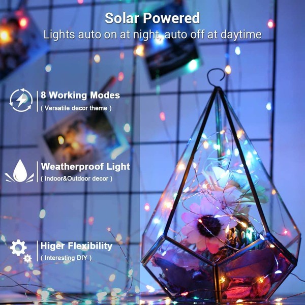 Useber Useber [2 Stck] Solar Lichterkette Aussen, 2x14M 120 LED
