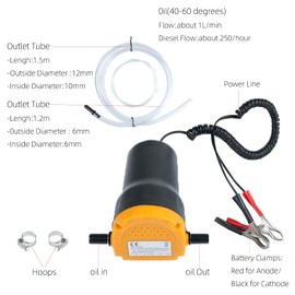 Oil Pump, Oil Extractor Pump 12V, 60w Oil Removal Pump for Oil Change, Electric Transfer Oil Pump, Easily Scavenge Oil from Cars, Motorcycles, RVs, Boats, and lawn Equipment