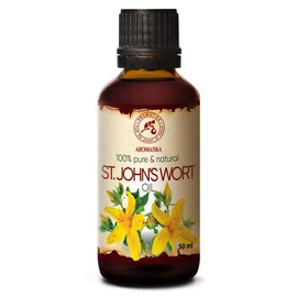 St. John's Wort Oil 50 ml - Hypericum Perforatum - England - 100% Pure and Natural Red Oil - St John's Wort Macerate - Carrier Oil - Care for Face - Body - Hair - Body Care - St John's Word Oil