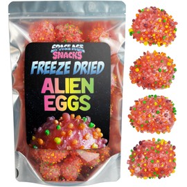 Highly Fragile Freeze Dried Alien Eggs Gummy Brains - Crunchy Alien Eggs Premium Freeze Dried Candy Shipped in Box for Extra Protection - Freeze Dry Candy Dry Freeze Candy for All Ages - 2 Ounces