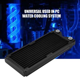 Topiky G1/4 Copper Water Radiator Air Heat Exchanger Water Cooling Computer Heat Sink (240)