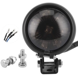 Universal 12V LED Motorcycle Tail Light with Screw Fixing Bar (Grey-Black Shell)