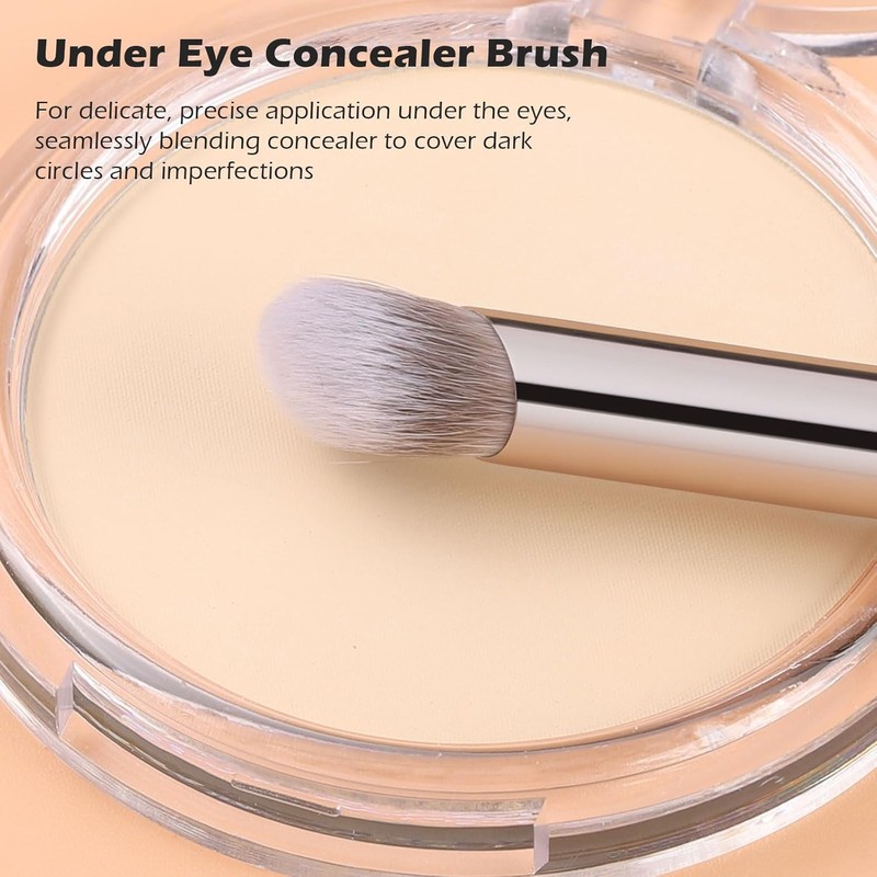 TEOYALL Tioyal Dual End Foundation Under Concealer Brush Curved Angle