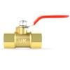 TAILONZ 2 Point 1/4" Brass Ball Valve Switch, Brass Joint